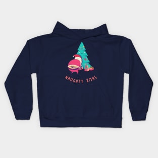 Naughty Xmas Santa Kids Hoodie